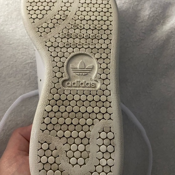 Rare Adidas Stan Smith White Leather Shoes with holographic detailing - Picture 4 of 7
